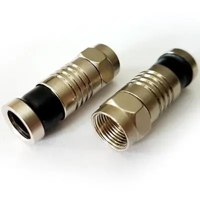 Bnc Compression F-connectors Rg59 Crimp For Coaxial Cable Cctv Install • £1.99