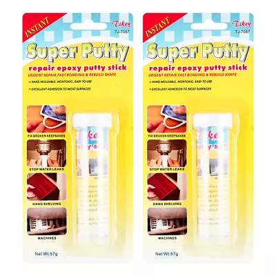 2 X Tikey Super Putty Instant Repair Epoxy Putty Stick Strong Fast Adhesion Bond • $24.33