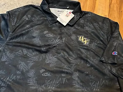 NWT UCF University Of Central Florida Mens Champion Size 2XL Hawaiian Polo Shirt • $13.99
