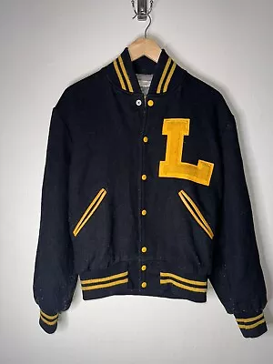 Vintage 50s 60s High School Lettermen Jacket Size 40 Lebanon 22x25 • $47.99