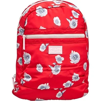 Jack Wills Polyester Backpack Rucksack Bag Heverhill Red Floral Flower Design • £29.99