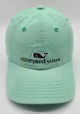 Vineyard Vines Light Green Hat Strap Back Men’s Whale Logo Spell Out Dad Cap • $11.99