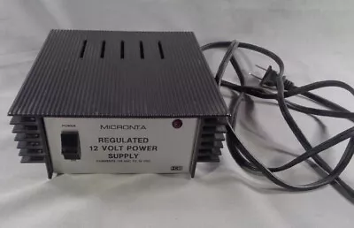 Micronta Regulated 12 Volt Power Supply Converter 120 V AC To 12 V DC - #22-120A • $24.99