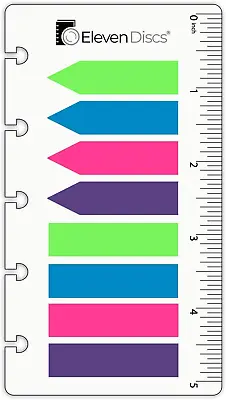 Discbound Page Flags With Inch Ruler For Circa Arc TUL (160 Total) • $8.18