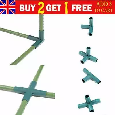 Pole Joint Plastic Connector Pillar For Vegetable Garden Plant Climbing 16mm Uk • £2.99