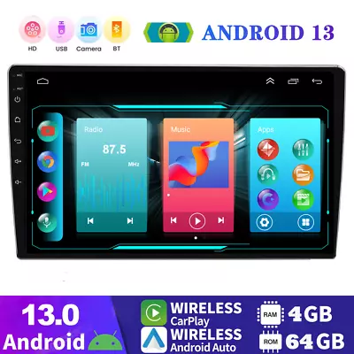 Android13 Wireless Carplay Auto 9in 64G Currency GPS Navigation Car Radio SWC HD • $79.79