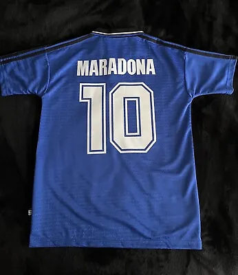 Maradona #10 1994 Medium Argentina Home Jersey Retro World Cup Soccer Football • $54.99