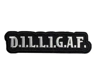 £2.70 • Buy Dilligaf Iron On / Sew Embroidered Patch Badge Collectable Rock Metal Band Music
