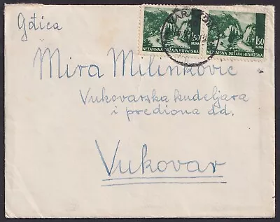 Croatia 1942 Entire Letter (with Content) From Varazdin To Vukovar • $8