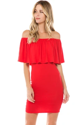 $64 • Buy VAVA By Joy Han: Women's CROSELLA OFF SHOULDER DRESS - VD2417