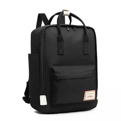 £13.99 • Buy UK-A4 Backpack Plain College School Shoulder Bag Unisex Large Laptop Rucksack