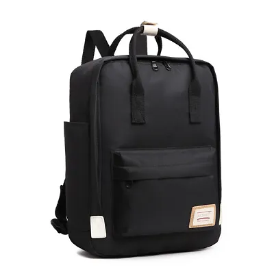 £13.99 • Buy Unisex A4 Backpack Plain College School Shoulder Bag Large Laptop Rucksack Bags