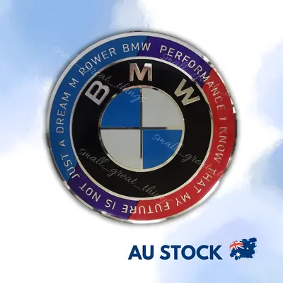 82mm BMW Bonnet/Boot/Trunk/Hood Emblem Badge For BMW M 50 Years Anniversary • $20.99