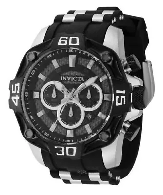 Invicta Men's 44704 Pro Diver Chronograph Carbon Fiber Dial & Bezel 100M Watch • $64.99