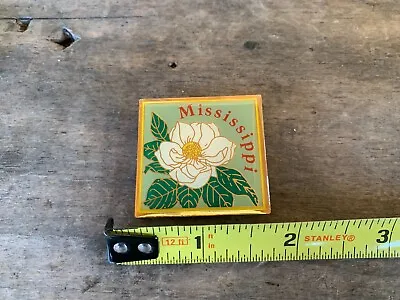 Mississippi Enamel Flower Sites Refrigerator Magnet Travel Souvenir • $3.19