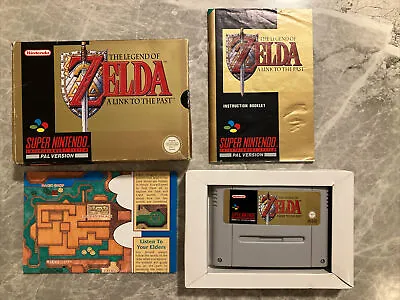 The Legend Of Zelda: A Link To The Past - Snes With Manual & Map - Box Protector • £184.99