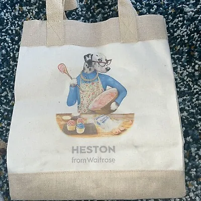 Waitrose Heston Reusable Jute Shopping Bag Baking Dalmatian BNWOT  • £17.99