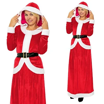 £15.99 • Buy Christmas Miss Mrs Santa Claus Ladies Father Women Elf Helper Fancy Dress Outfit