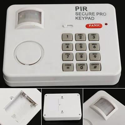 Wireless PIR Motion Sensor For Caravans Home Door Infrared Password Alarm • £9.73