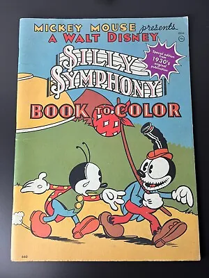 Vtg Mickey Mouse Presents A Walt Disney Silly Symphony Book To Color 1930's • $26.99