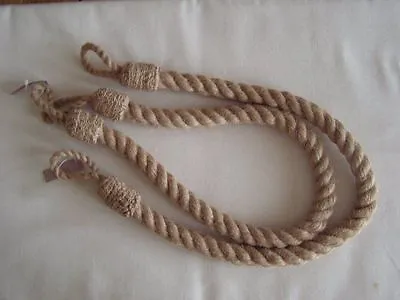 £10.99 • Buy Jute Hessian Rope Tiebacks X Pair