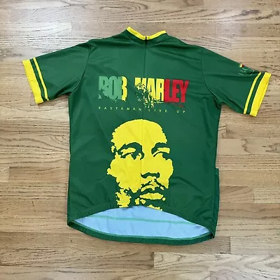 Ride 7B Bob Marley Reggae Rastaman Live Up Sz XL Zion Cycling 3/4 Zip Jersey • $38