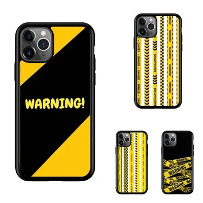 For IPhone 11 12 13 Pro Max Mini Anti-drop Case Yellow Warning Stripes • $19.79