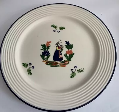 Varages France RARE Provence Lady In Garden Faience  12” Chop Plate Platter • $14.99