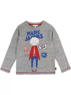 Little Marc Jacobs Boys Mister Marc Print T-shirt- Grey Brand New 10 Years • £15