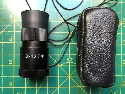 ZEISS VICTORY 3 X 12 T* MONOCULAR. Macro Or Triple Bino Lens/Scopes NEVER USED • £125
