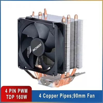 X99 Processor Cooler RGB Fan Tower Heatsink 4 Heatpipes LGA V3 Cooling  Intel • £22.99