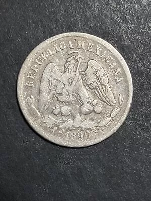 1890 Mexico 25 Centavos SILVER Coin   RARE COIN🔥🔥🔥🔥 • $16.25