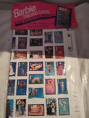 1991 Vintage Barbie Trading Cards Collector Poster Wall Decor • $14.99