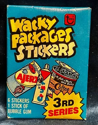 👀 1980 Vintage Wacky Packages Series 3 Unopened Blue Pack Sealed 👀 • $7.99