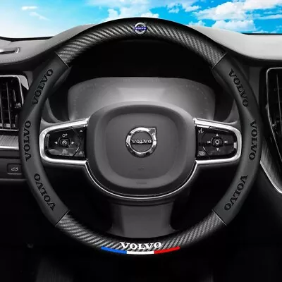 15  Car Steering Wheel Cover Genuine Leather For Volvo Black • $38