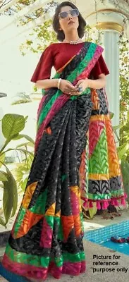 Indian Fancy Brasso Saree #SDH 004 (Multicolour) / Sari / Salwar / Bollywood • $100