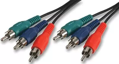 1m RGB Component Video Cable Triple Phono Lead 3 X RCA AV YPbPr Red Green Blue • £3.39