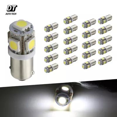 $8.49 • Buy 20X 6000K Xenon White BA9S 5 SMD LED Interior Map Side Door Light Bulbs