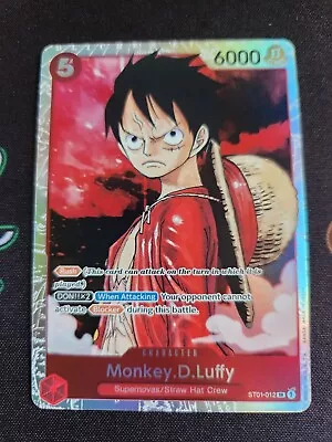 EXACT CARD PICTURED One Piece TCG Straw Hat Crew Deck ST01-012 Monkey D Luffy • $11.99