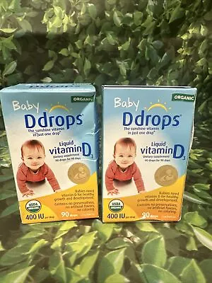 Baby D Drops Liquid Vitamin D3 400 IU 0.08 Fl Oz (2.5 Ml)90 Drops ( 2 Pack ) • $14.99