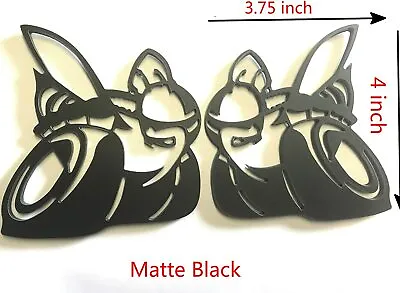 $21.88 • Buy NEW Pair BLACK Super Bee Fender Trunk Emblems Badge Matte Black For All Cars