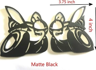 $21.88 • Buy NEW Pair BLACK Super Bee Fender Trunk Emblems Badge Matte Black For All Cars