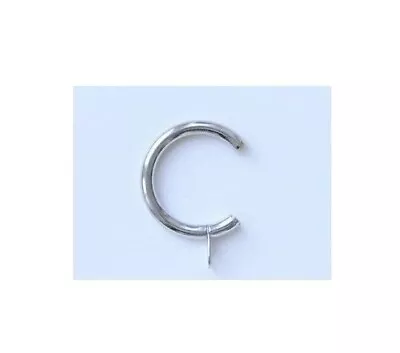  25mm-28mm Polished Chrome Metal Bay Window Passing Curtain Rings C Type X 10 • £6.99