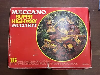 Vintage Meccano Super Highway Multikit 1974 100% Complete In Box With Manual • £74.50