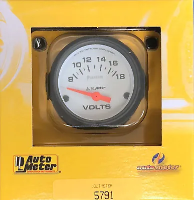 Auto Meter 5791 Phantom Voltmeter Volt Meter Gauge  2 1/16  8 - 18 Volts 52mm • $67