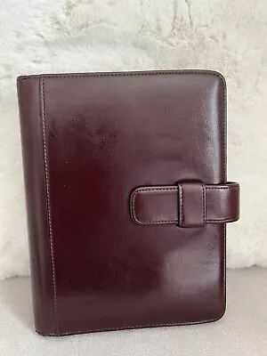 Vintage Day-Timer Burgandy Leather Planner-Folio Planner With Inserts • $44.99