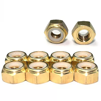 Brass Nyloc Nuts Nylon Insert Locking Nut M2 M3 M4 M5 M6 M8 DIN 985 Hex Locknut • $1.89