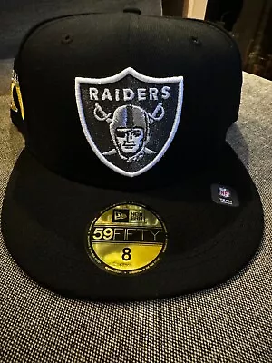 New Era - Oakland Raiders - Super Bowl XV 59Fifty Black Fitted - New - Size 8 • £19.99