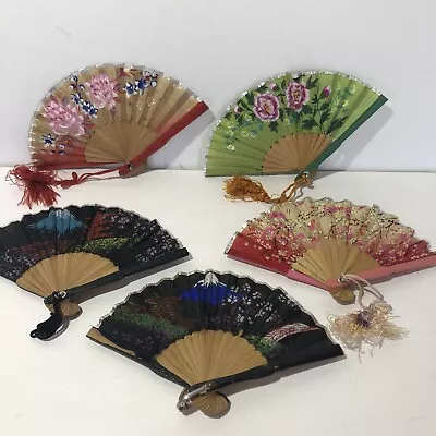 LOT OF 5 VINTAGE JAPANESE MINI MINIATURE FANS 1950-1970 Rare • $15