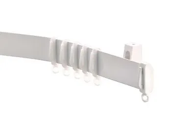 Smooth Glide Aluminium Curtain Track White For Straight Or Bay Windows Hig… • £27.99